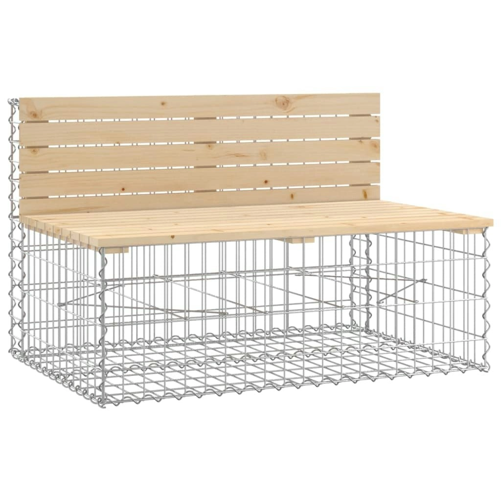 Garden Bench Gabion Design 103x70x65 cm Solid Wood Pine 834374