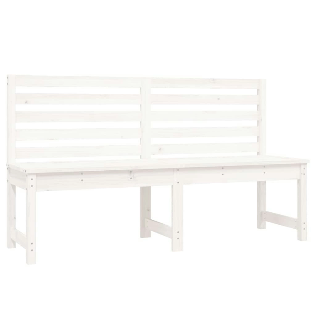 Garden Bench White 157.5 cm Solid Wood Pine 824040