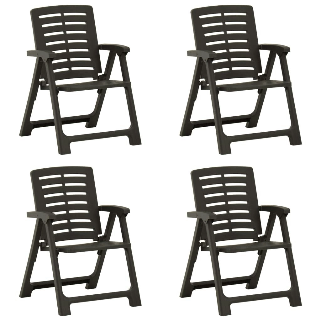 Garden Chairs 4 pcs Plastic Anthracite 315841