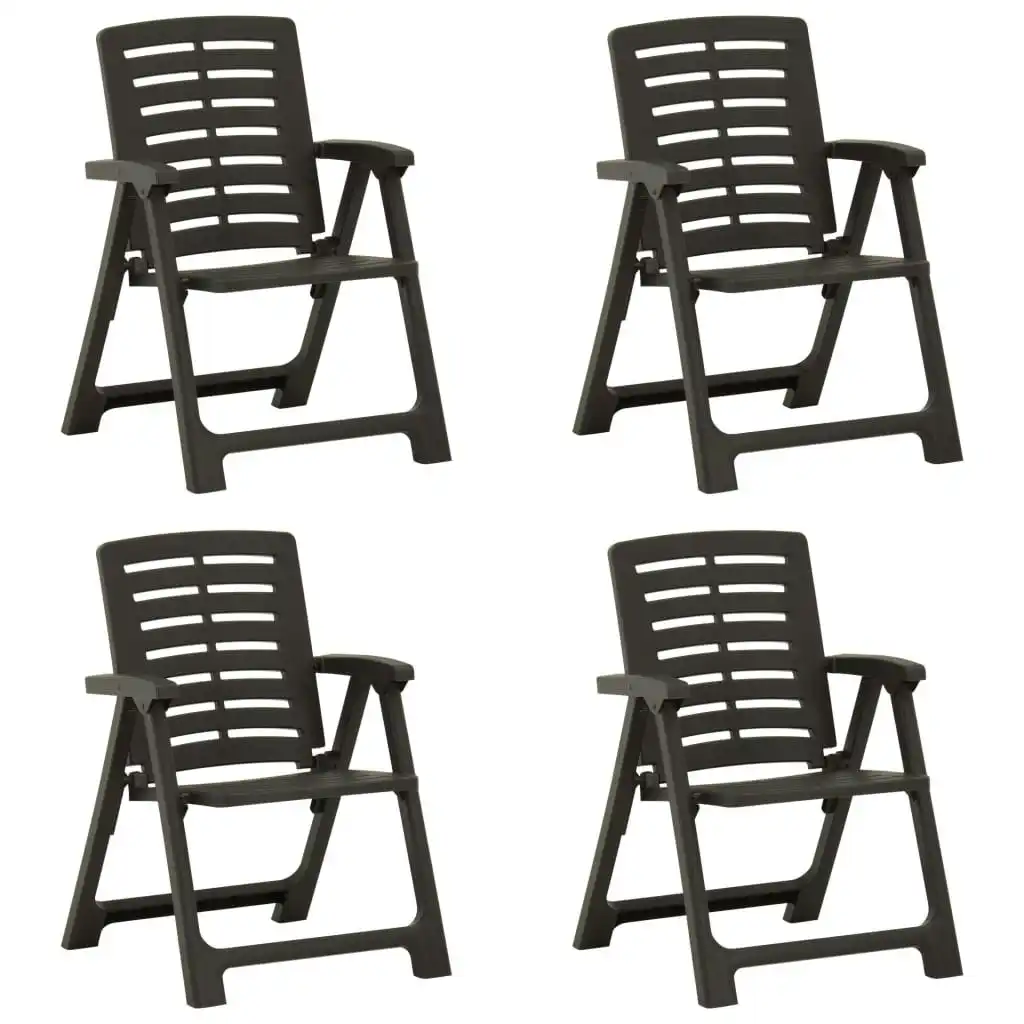 Garden Chairs 4 pcs Plastic Anthracite 315841