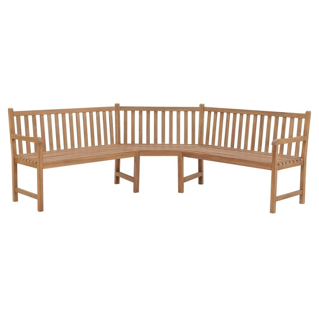 Garden Corner Bench 185x185x90 cm Solid Teak Wood 316625