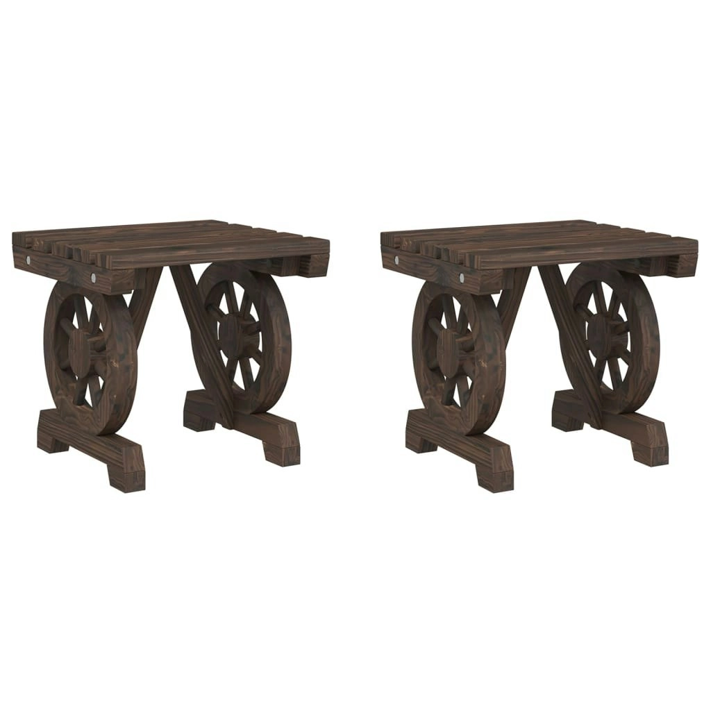 Garden Footstools 2 pcs Solid Wood Fir 3207134