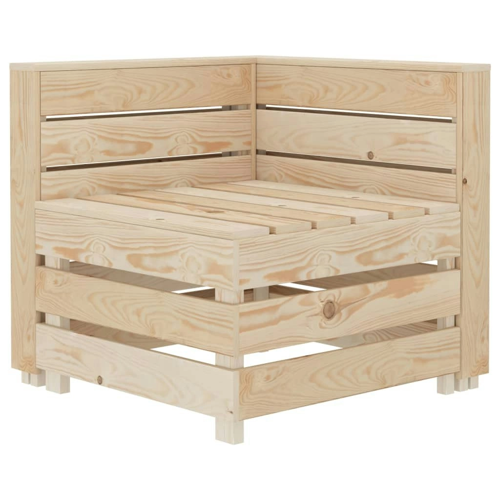 Garden Pallet Corner Sofa Wood 49343