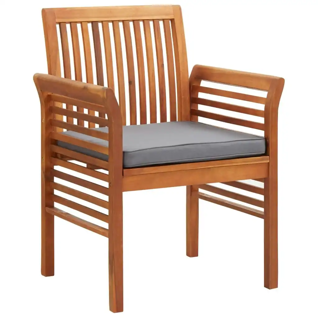 Garden Dining Chair with Cushion Solid Acacia Wood 45969