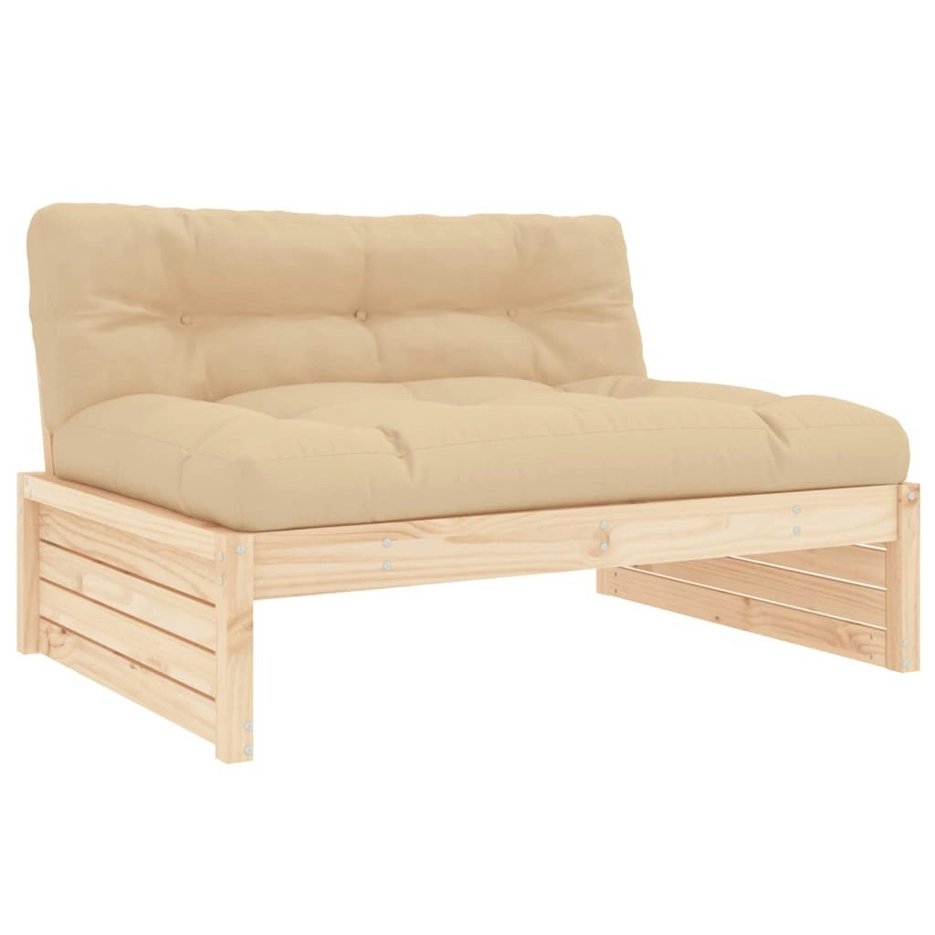 Middle Sofa 120x80 cm Solid Wood Pine 825758