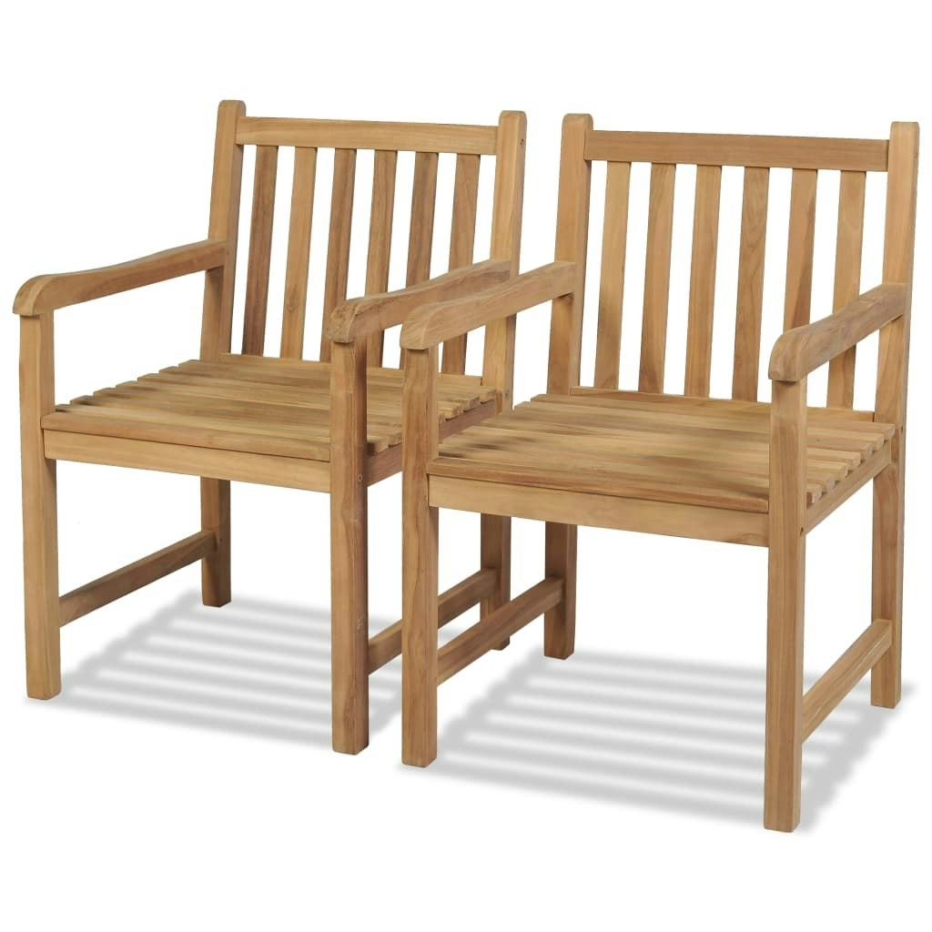 Outdoor Chairs 2 pcs Solid Teak Wood 43250