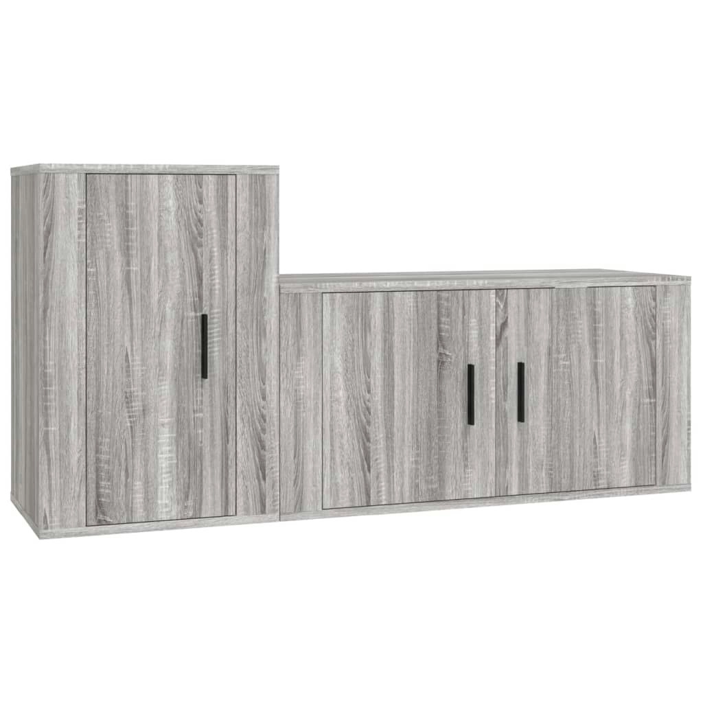 2 Piece TV Cabinet Set Grey Sonoma Engineered Wood 3188468