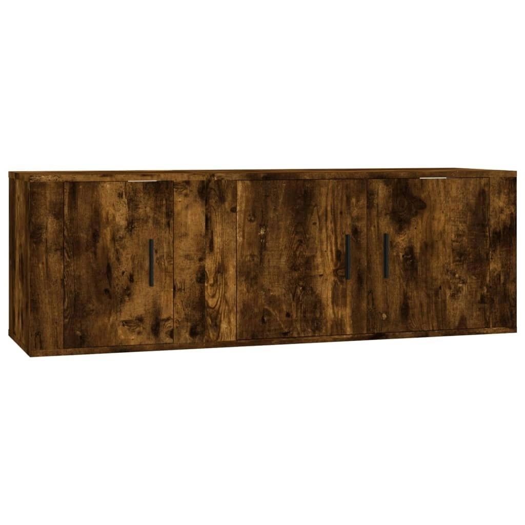 2 Piece TV Cabinet Set Smoked Oak Engineered Wood 3188411