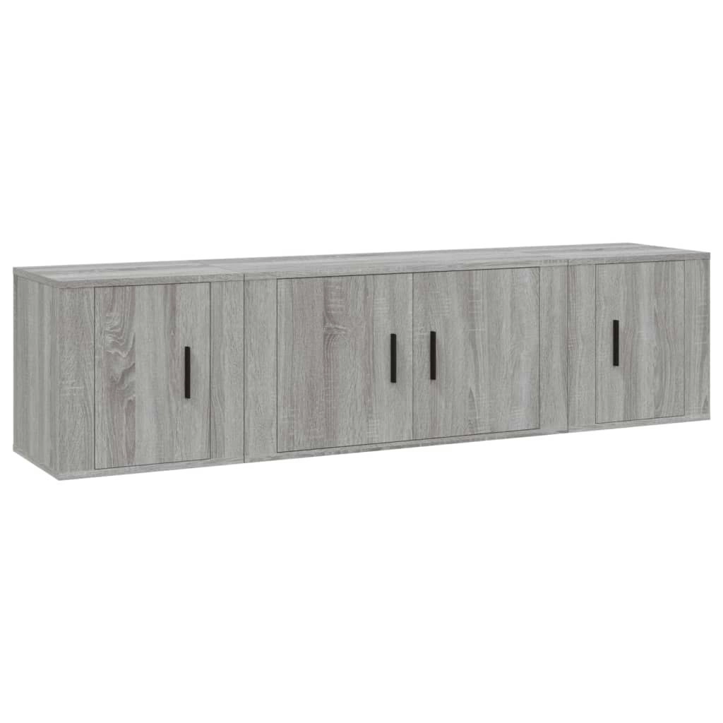 3 Piece TV Cabinet Set Grey Sonoma Engineered Wood 3188404