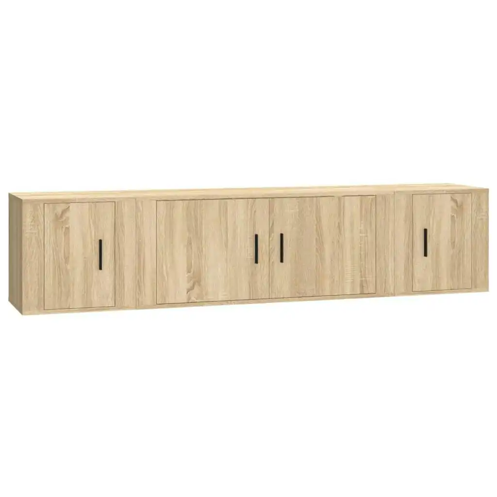 3 Piece TV Cabinet Set Sonoma Oak Engineered Wood 3188417