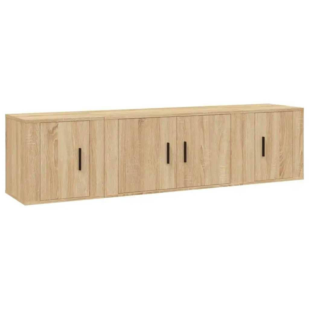 3 Piece TV Cabinet Set Sonoma Oak Engineered Wood 3188401