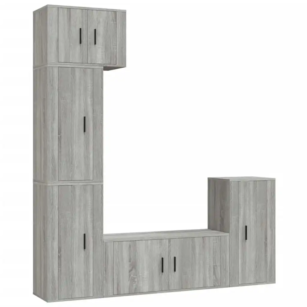 5 Piece TV Cabinet Set Grey Sonoma Engineered Wood 3188620