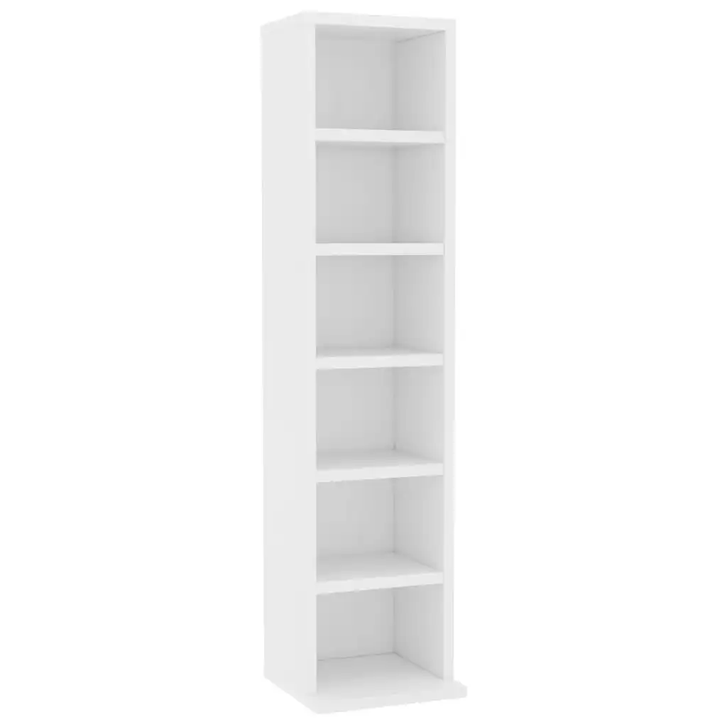 CD Cabinet White 21x20x88 cm Engineered Wood 800351