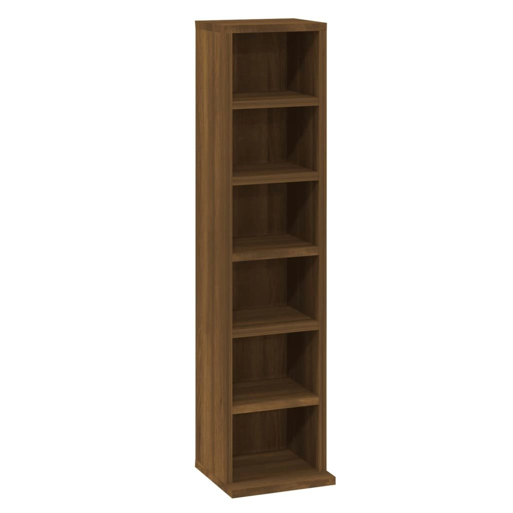 CD Cabinet Brown Oak 21x20x88 cm Engineered Wood 815074