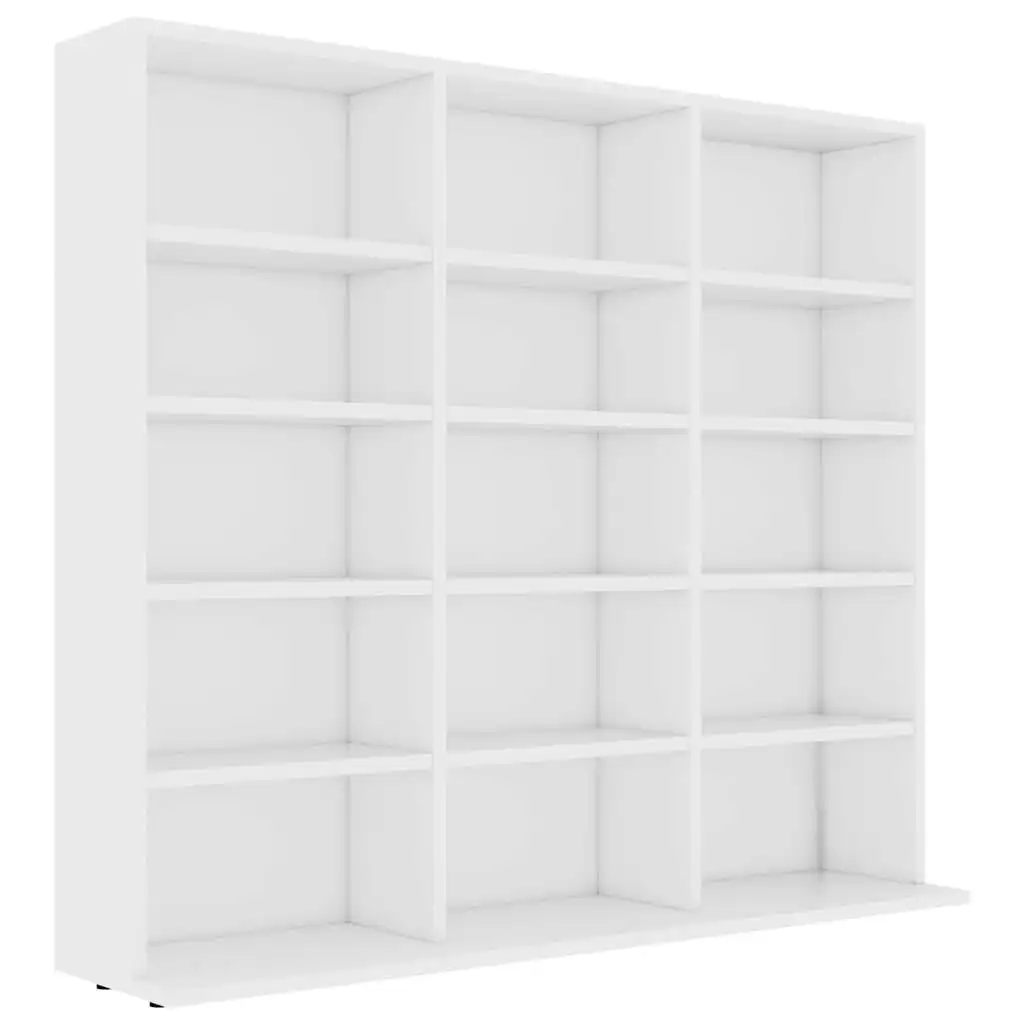 CD Cabinet White 102x23x89.5 cm Engineered Wood 801787