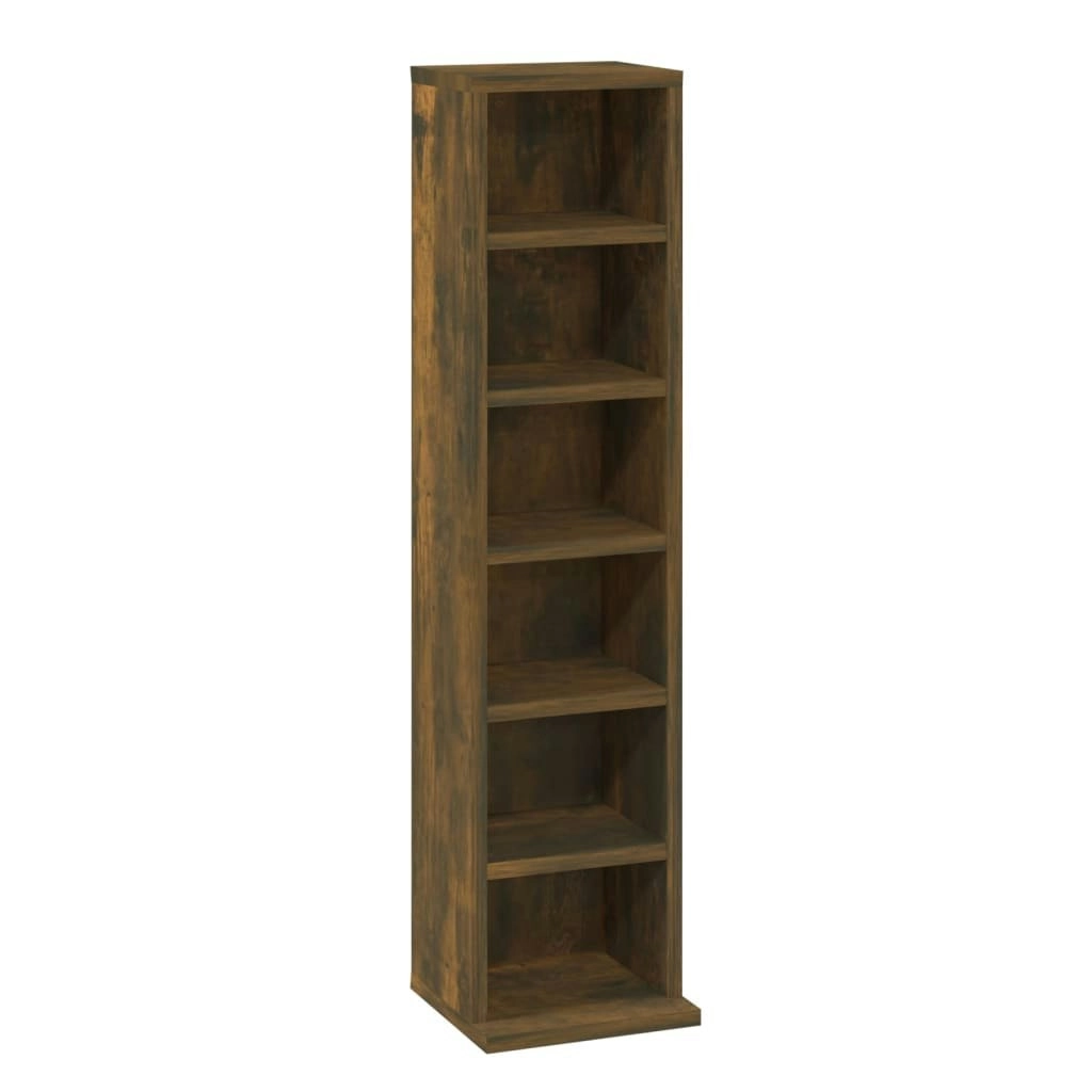 CD Cabinet Smoked Oak 21x20x88 cm Engineered Wood 815072