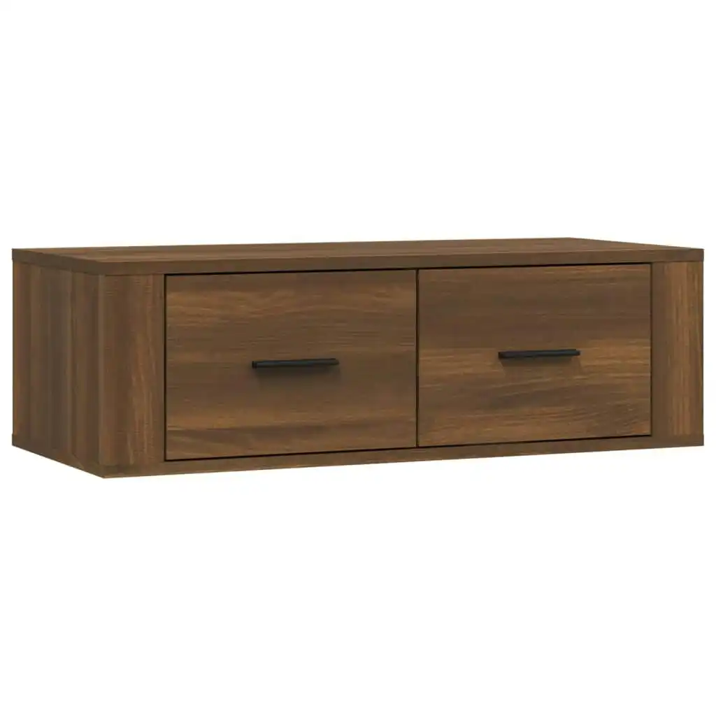 Hanging TV Cabinet Brown Oak 80x36x25 cm Engineered Wood 816839