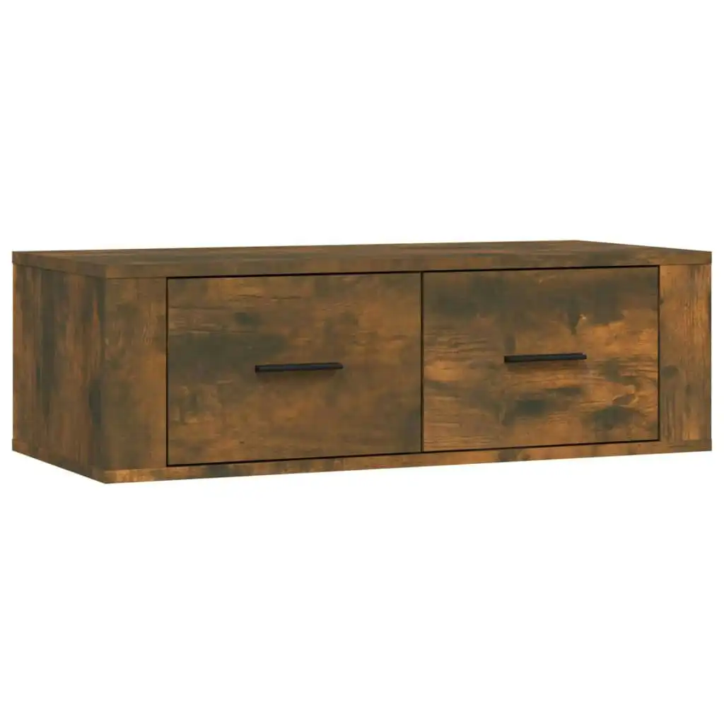 Hanging TV Cabinet Smoked Oak 80x36x25 cm Engineered Wood 816837