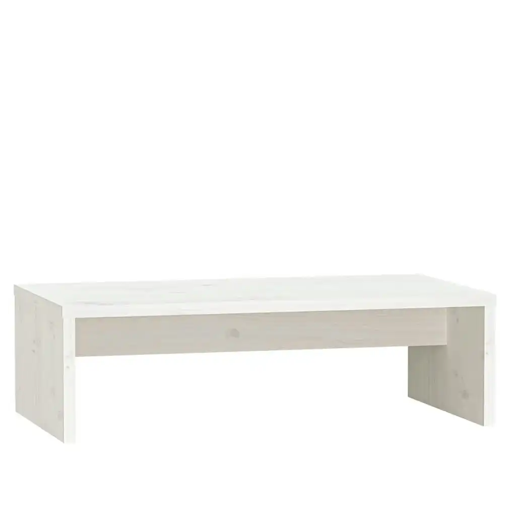 Monitor Stand White 50x27x15 cm Solid Wood Pine 813925