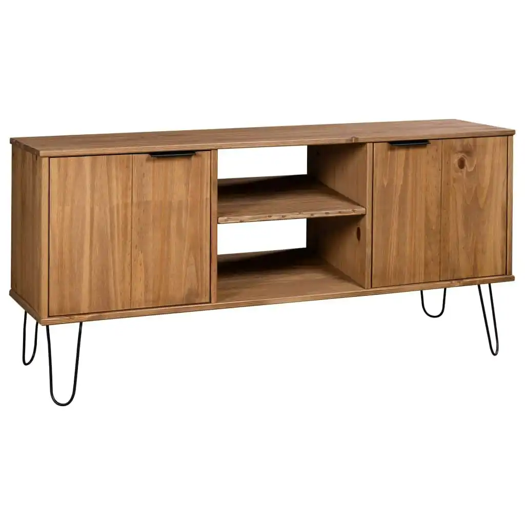 TV Cabinet "New York" Light Wood Solid Pine Wood 321144