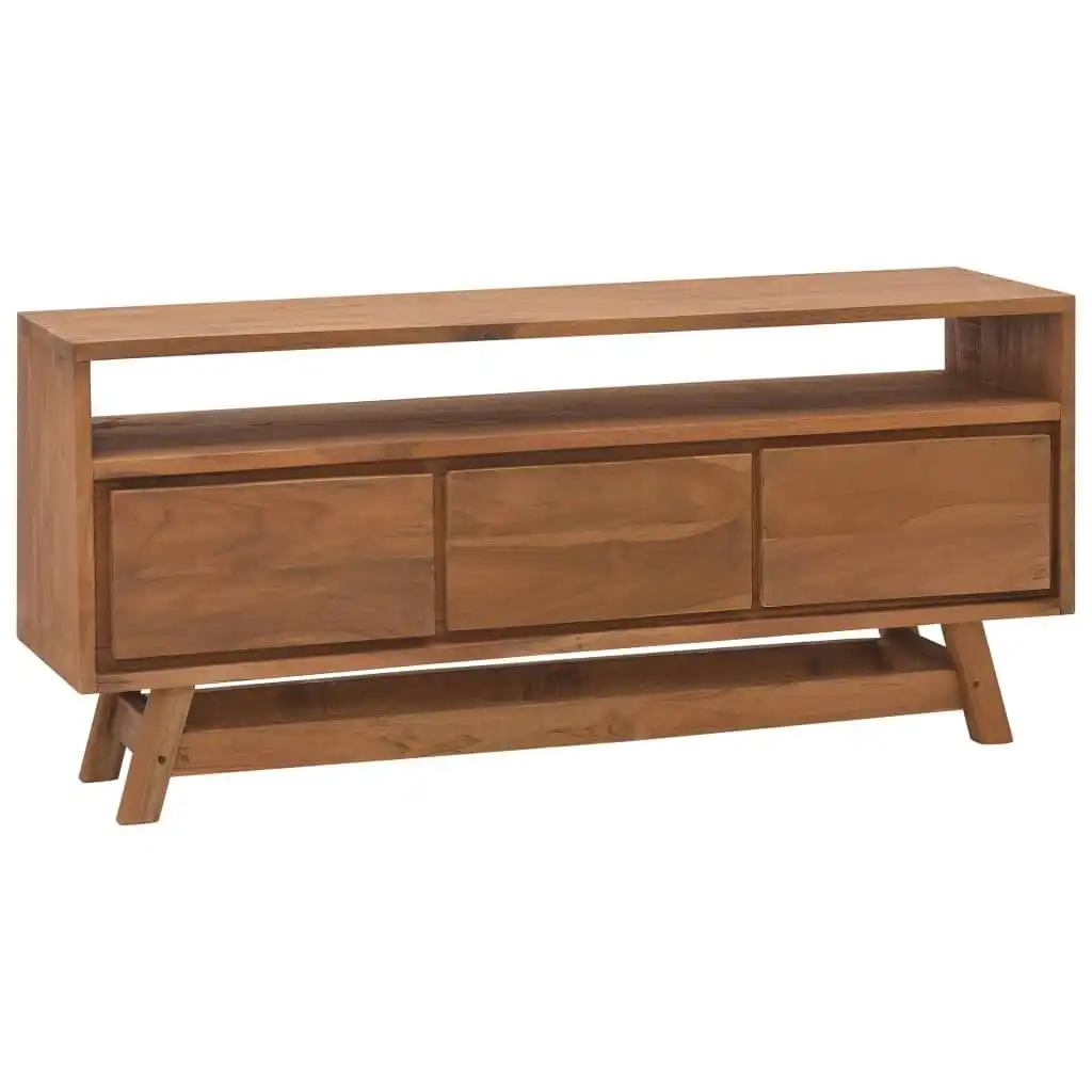 TV Cabinet 110x30x50 cm Solid Teak Wood 326117