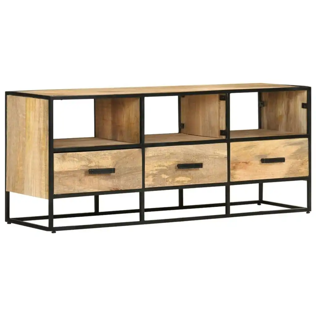 TV Cabinet 110x30x45 cm Rough Mango Wood 327447