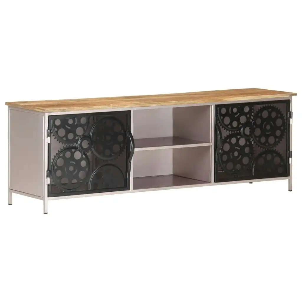 TV Cabinet 120x30x40 cm Rough Mango Wood 323737