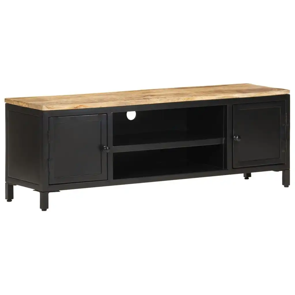 TV Cabinet 120x30x40 cm Solid Rough Mango Wood 321051