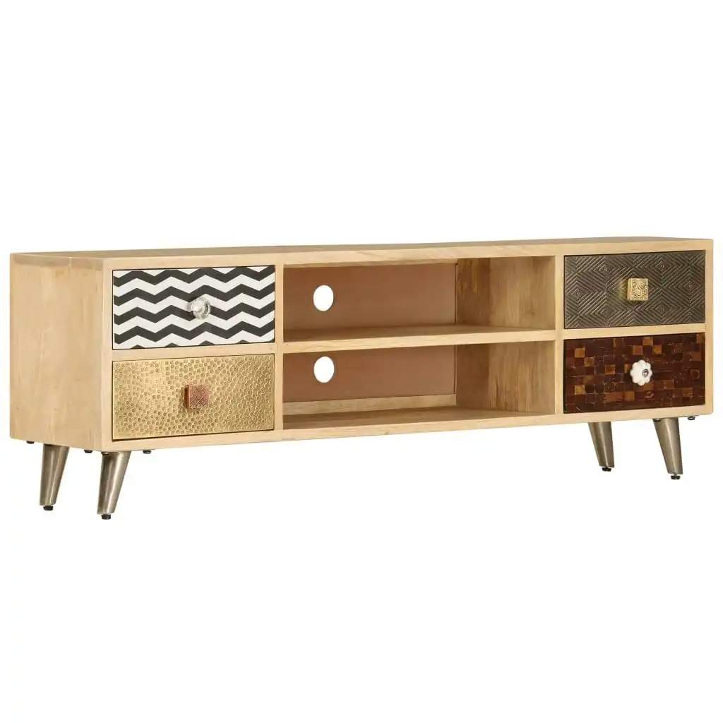 TV Cabinet 120x30x40 cm Solid Mango Wood 247340