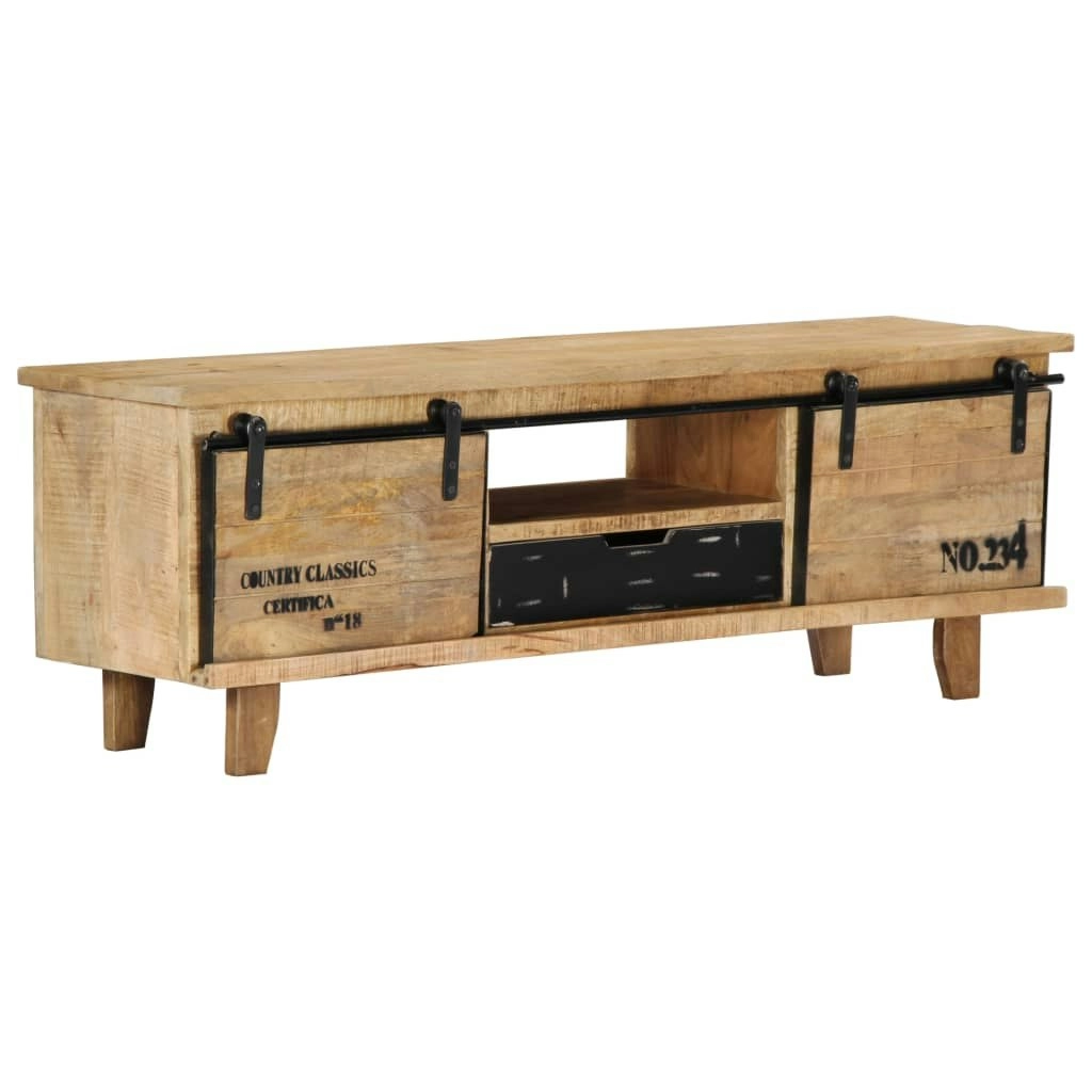 TV Cabinet 120x30x40 cm Solid Mango Wood 249873