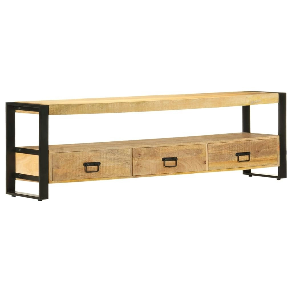 TV Cabinet 150x30x45 cm Solid Mango Wood 247906