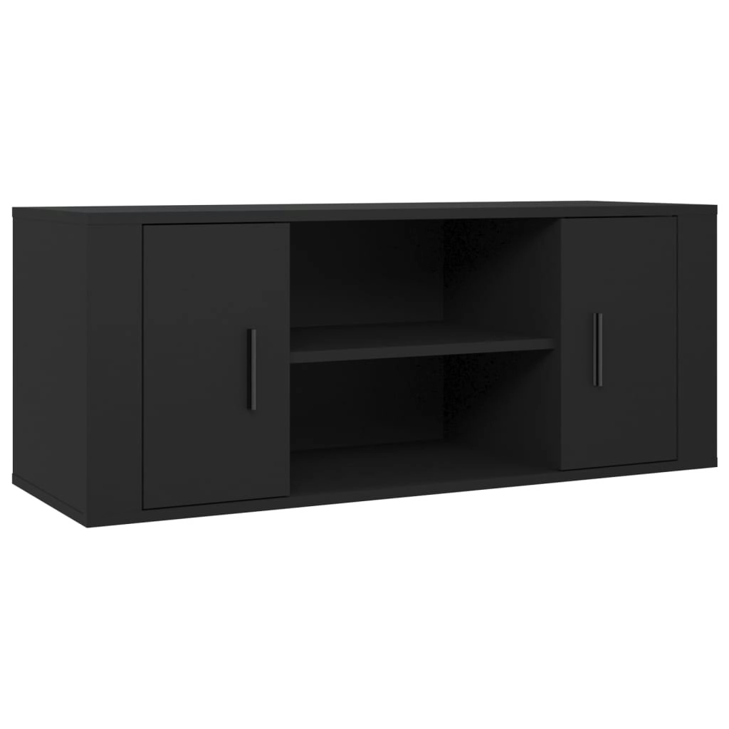 TV Cabinet Black 100x35x40 cm Engineered Wood 823092