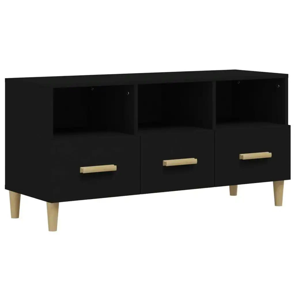 TV Cabinet Black 102x36x50 cm Engineered Wood 812601