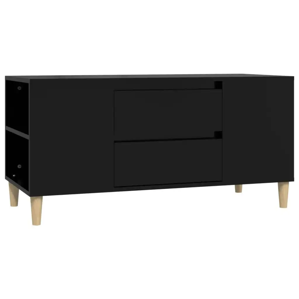 TV Cabinet Black 102x44.5x50 cm Engineered Wood 819597