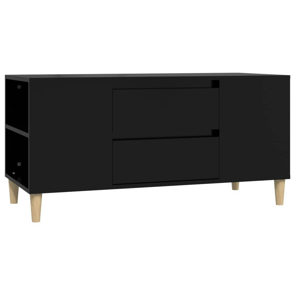 TV Cabinet Black 102x44.5x50 cm Engineered Wood 819597