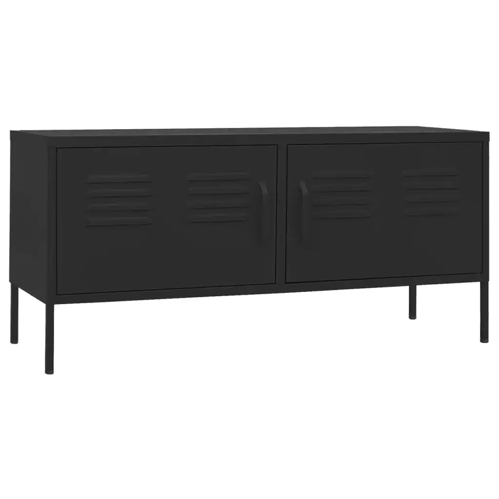 TV Cabinet Black 105x35x50 cm Steel 336232