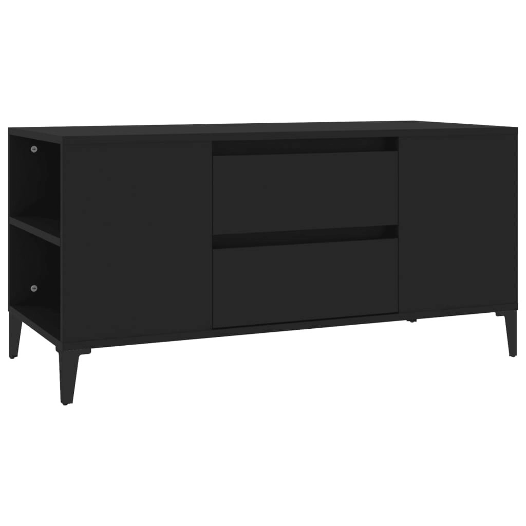 TV Cabinet Black 102x44.5x50 cm Engineered Wood 819605