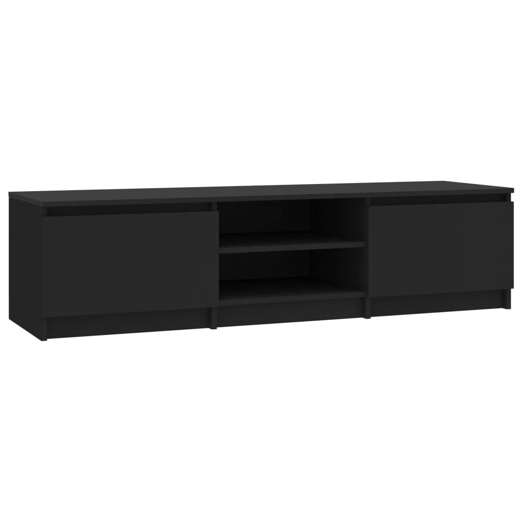 TV Cabinet Black 140x40x35.5 cm Engineered Wood 800649