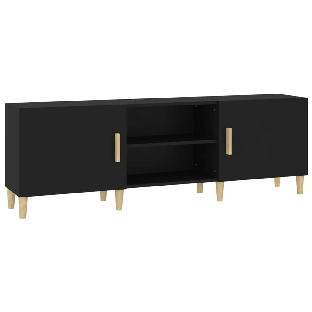 TV Cabinet Black 150x30x50 cm Engineered Wood 812619