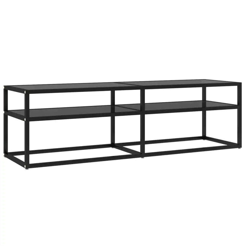 TV Cabinet Black 140x40x40.5 cm Tempered Glass 331715