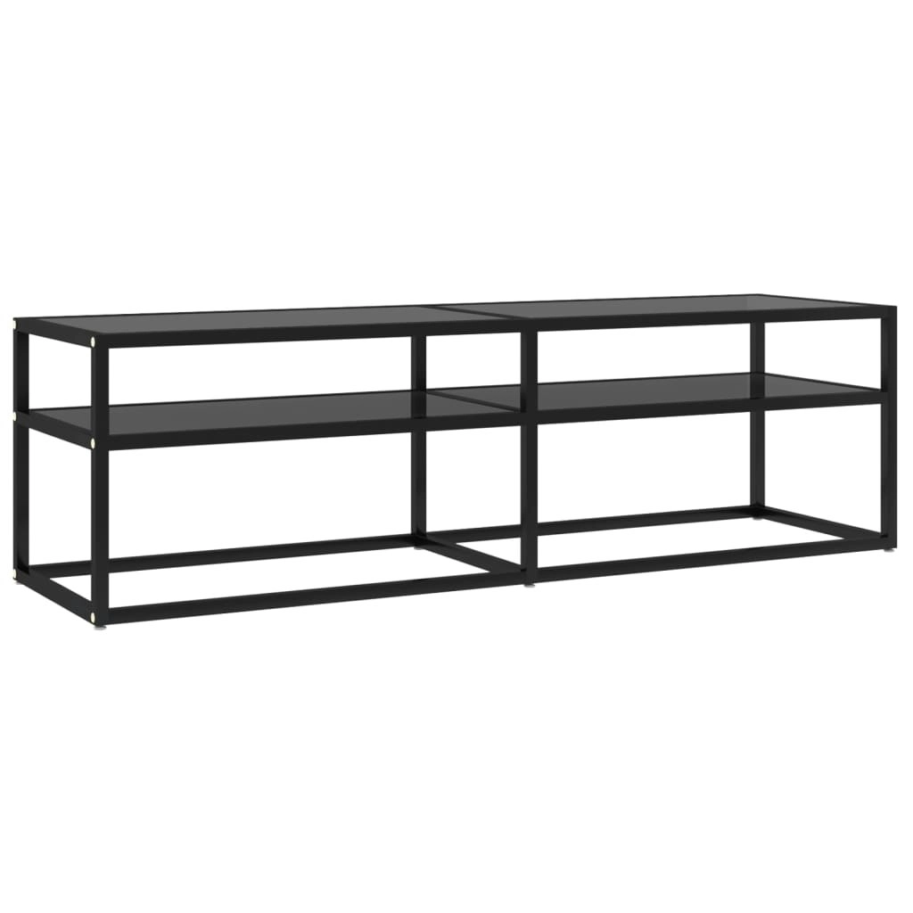 TV Cabinet Black 140x40x40.5 cm Tempered Glass 331715