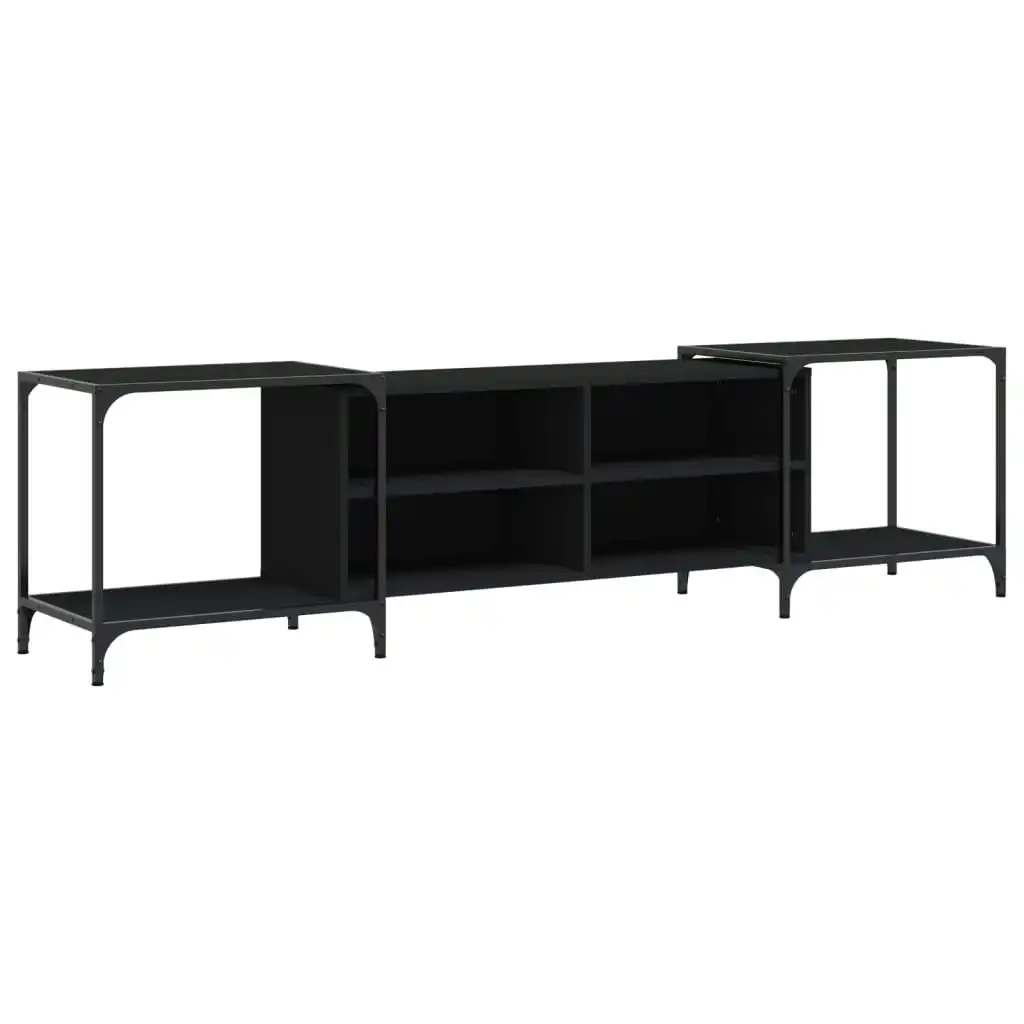 TV Cabinet Black 203x37x50 cm Engineered Wood 837607