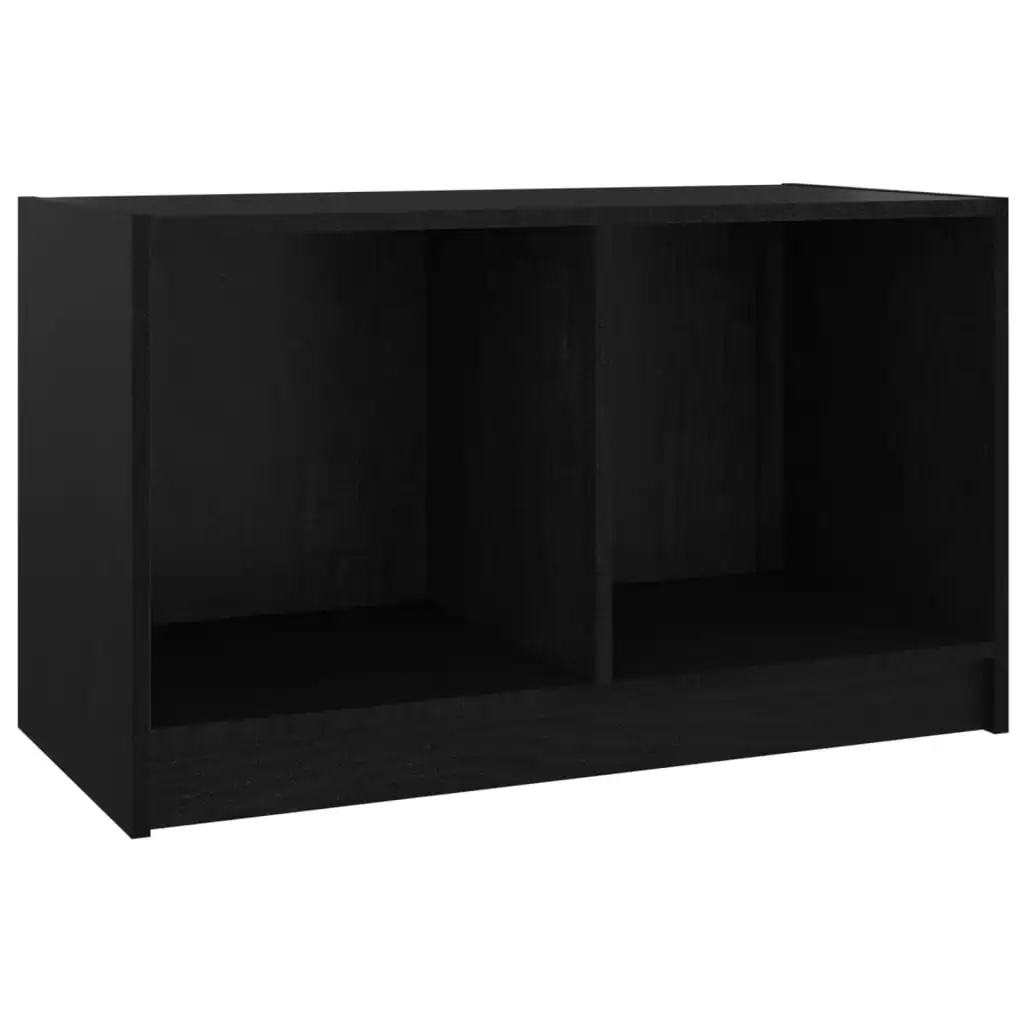 TV Cabinet Black 70x33x42 cm Solid Pinewood 809946