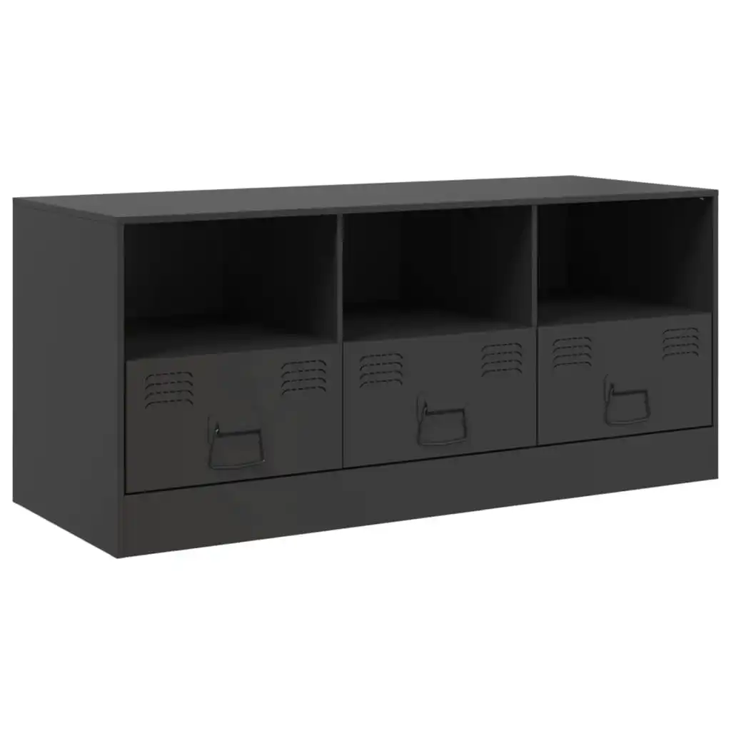 TV Cabinet Black 99x39x44 cm Steel 841733