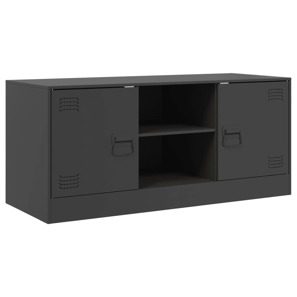 TV Cabinet Black 99x39x44 cm Steel 841685