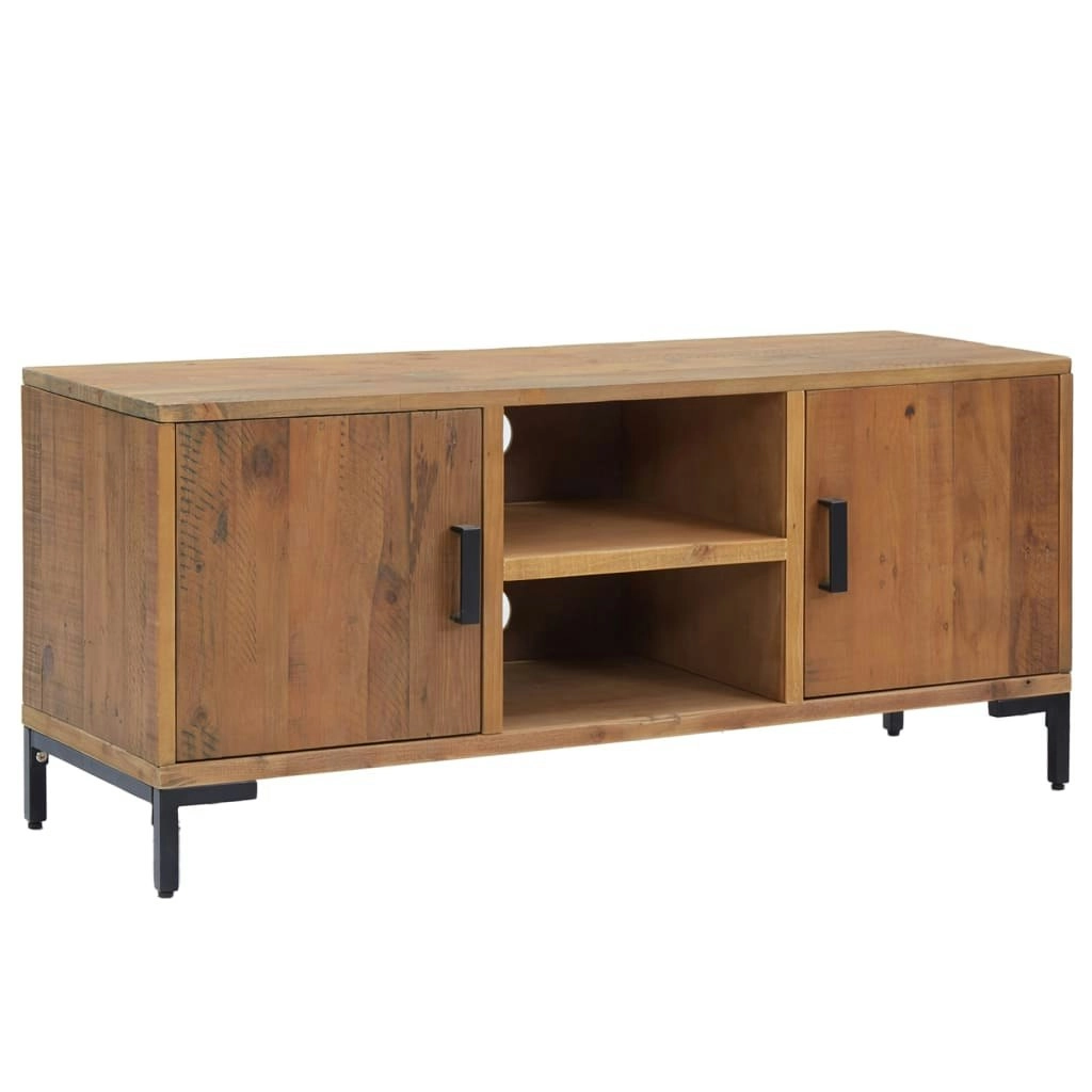 TV Cabinet Brown 110x35x48 cm Solid Pinewood 349917