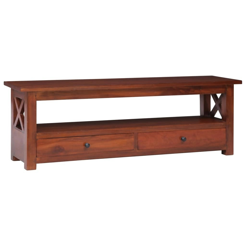 TV Cabinet Brown 115x30x40 cm Solid Mahogany Wood 337080