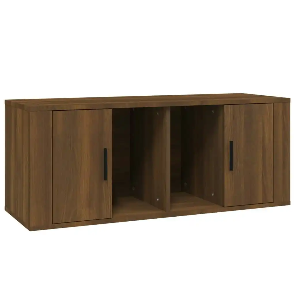 TV Cabinet Brown Oak 100x35x40 cm Engineered Wood 816807