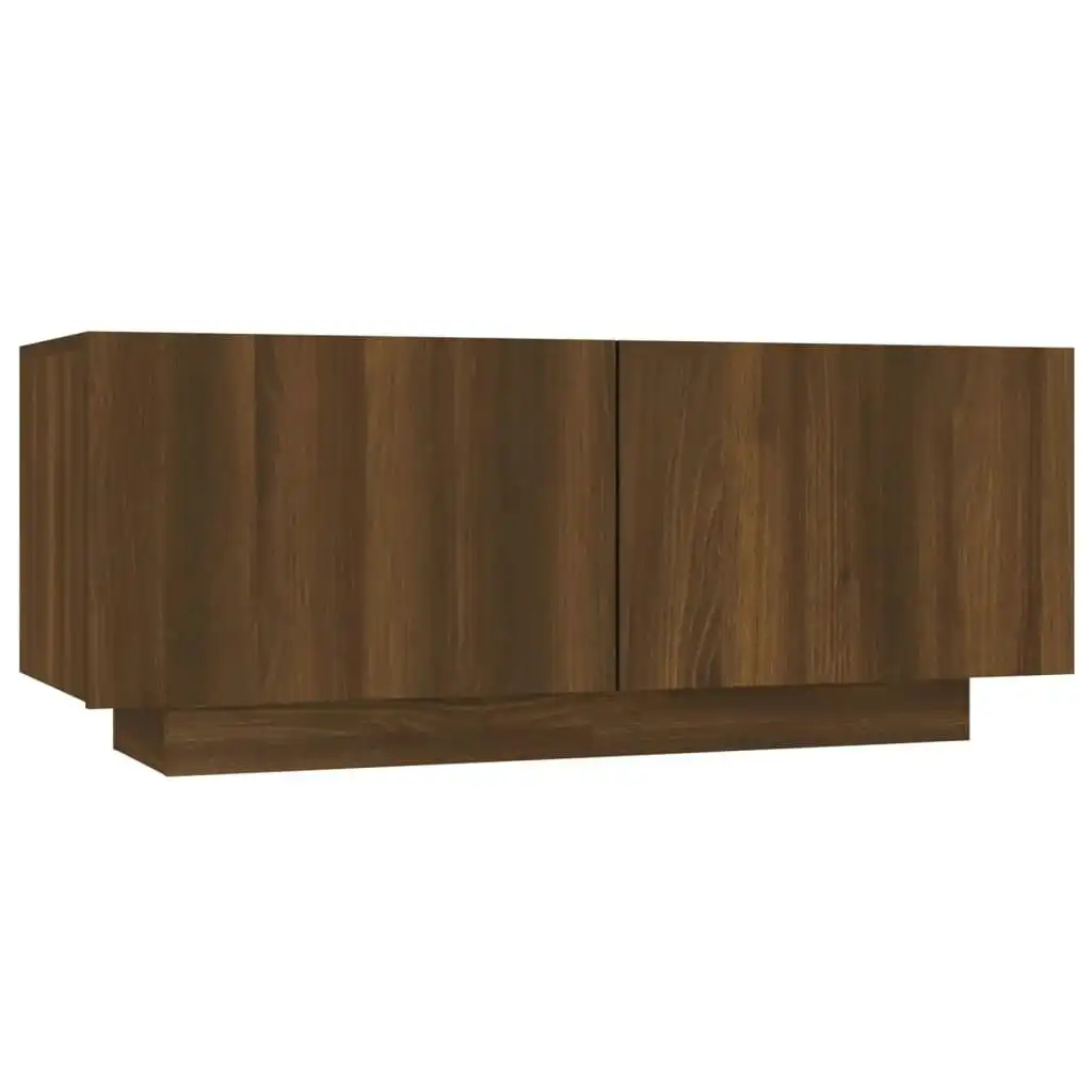 TV Cabinet Brown Oak 100x35x40 cm Engineered Wood 815719