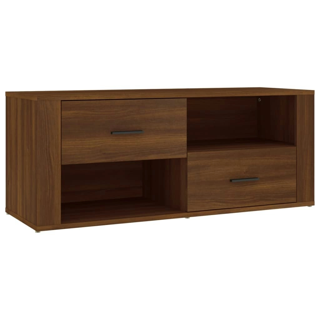 TV Cabinet Brown Oak 100x35x40 cm Engineered Wood 823106